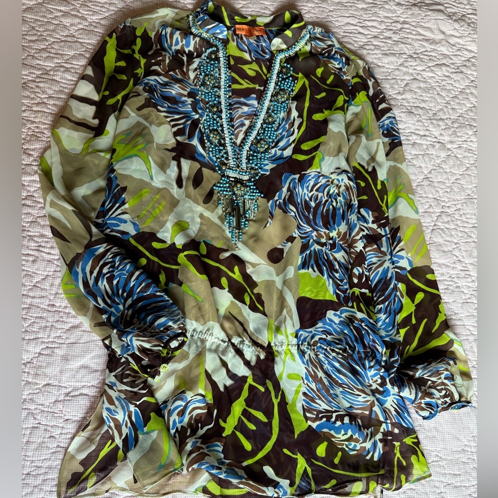 Hale Bob Cabana Floral Print Women's Top/Tunic/Cover Up